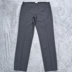 Brunello Cucinelli Virgin Wool Pull-On Ankle Trousers Women 8 Gray Straight Pant